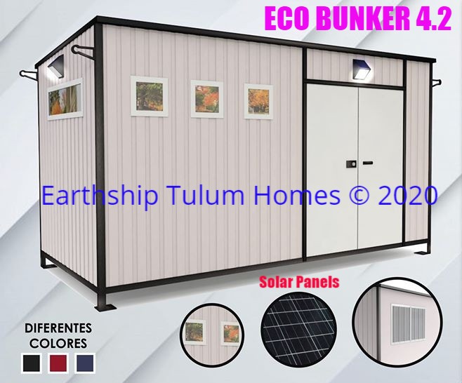 Eco Bunker Tiny Home with Solar Lighting